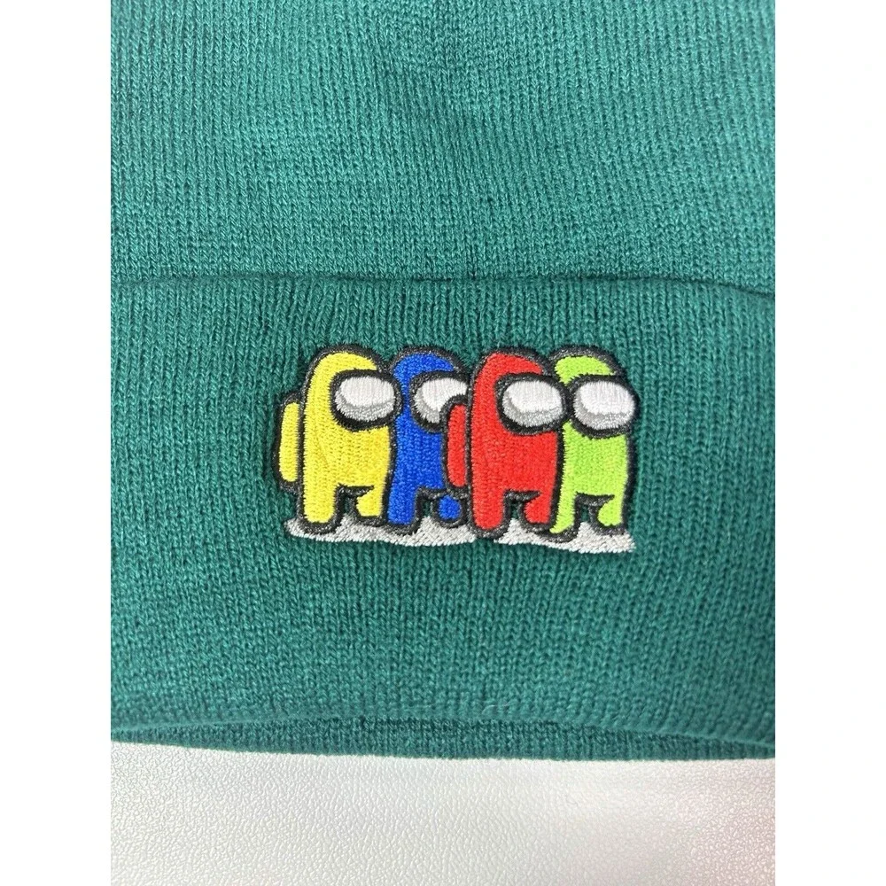 Among Us Kids’ Dark Green Beanie Hat Astronauts
